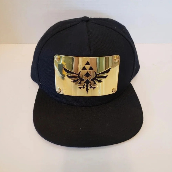 Nintendo Other - Nintendo,The Legend of Zelda Black Flat Bill Hat with Gold Plate  Skyward Sword
